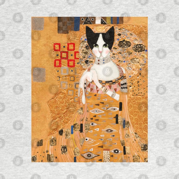 Klimt Cat Portrait by KilkennyCat Art